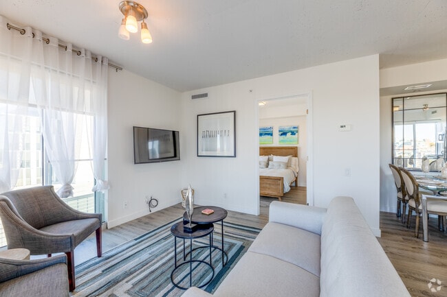 2BR, 2BA - Living Room - 100 Bond Street East