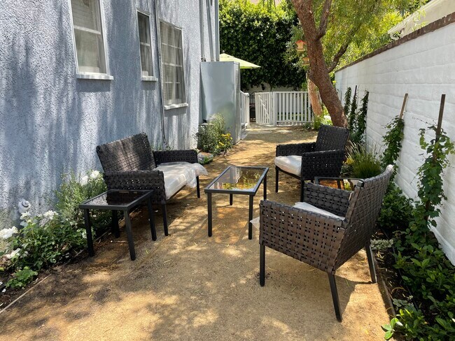 Patio and garden area for this unit - 200 S Rose St