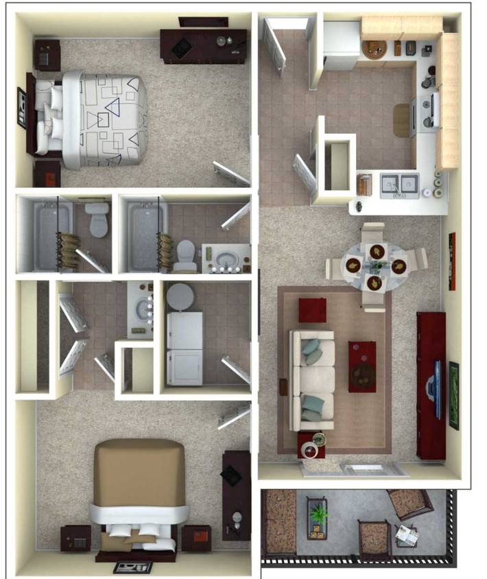 Floorplan - Cardinal Creek Apartments