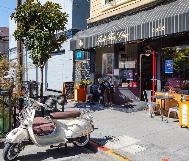 Join other Dogpatch residents at Just for You Café, a popular breakfast and lunch spot