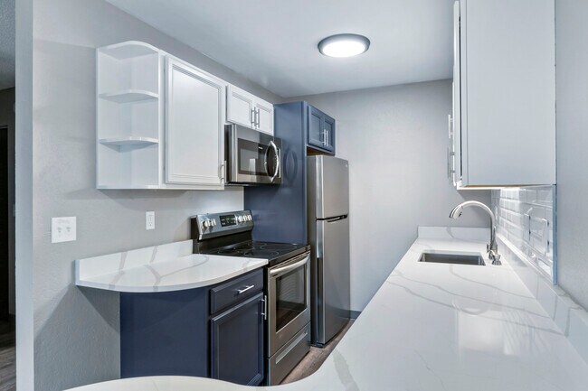 Blue Cabinets - Tanara Villa