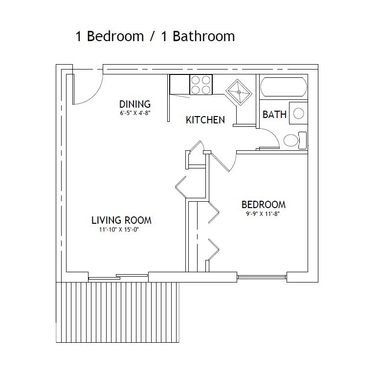 Mark Twain Apartments – 1 Bed, 1 Bath