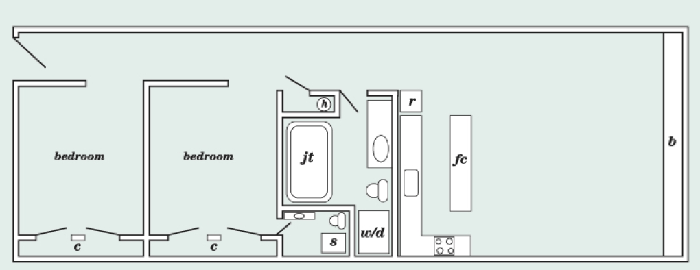 2BR/1BA - Harmon Lofts