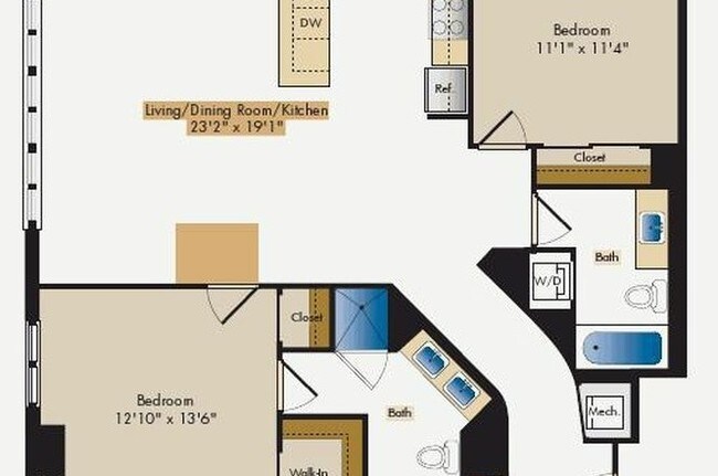 Floor Plan - 888 N Quincy St