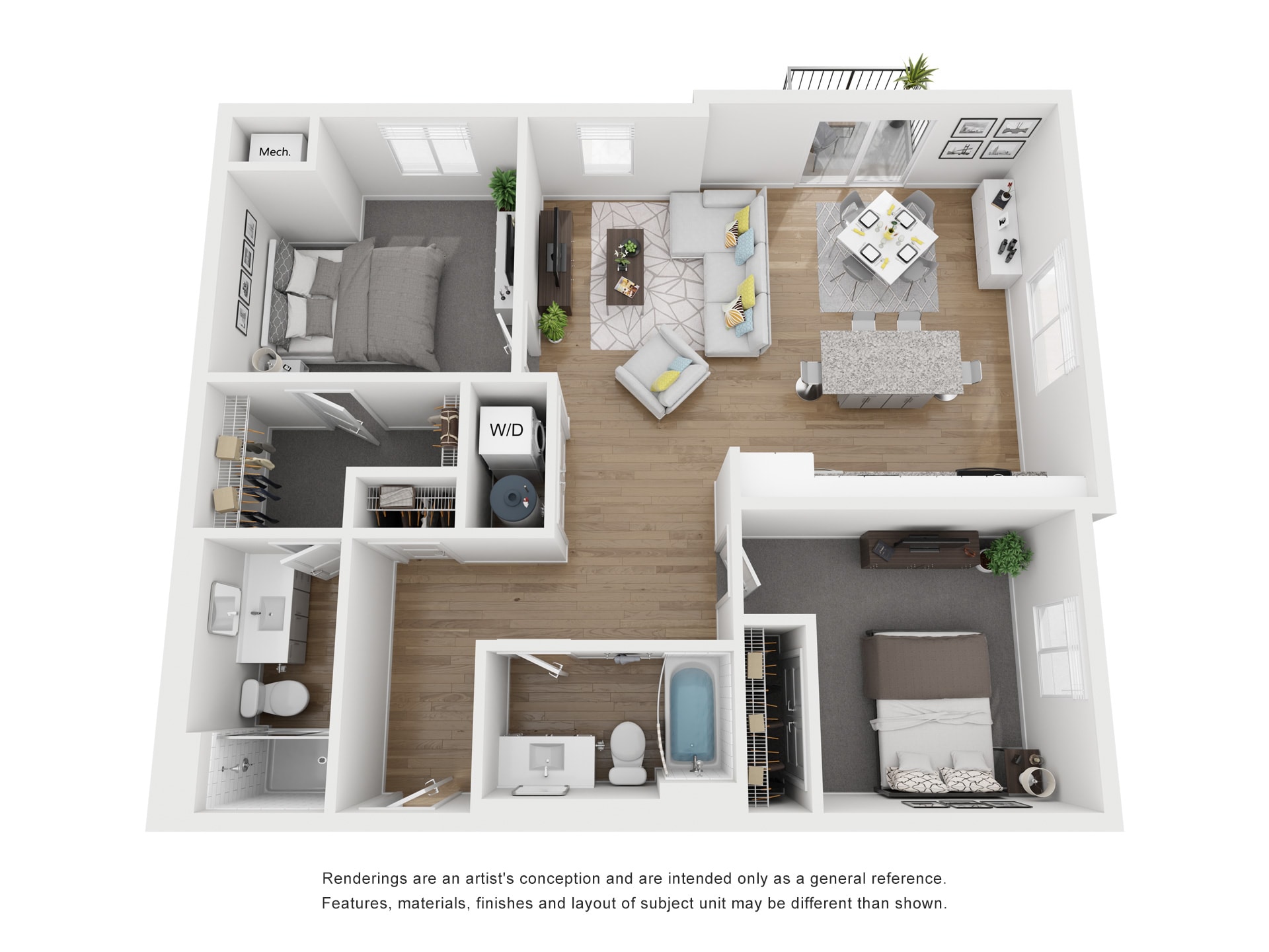 The Monroe – 2 Bed 2 Bath