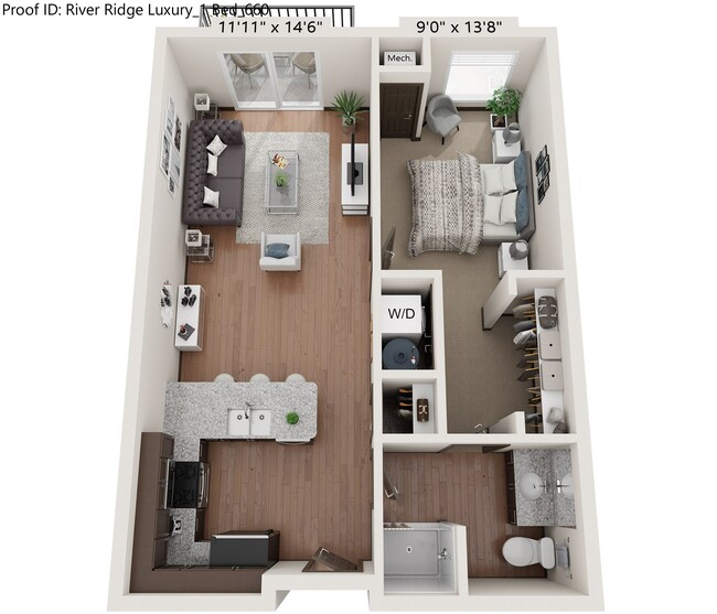 Una habitación estándar - River Ridge Luxury Apartments