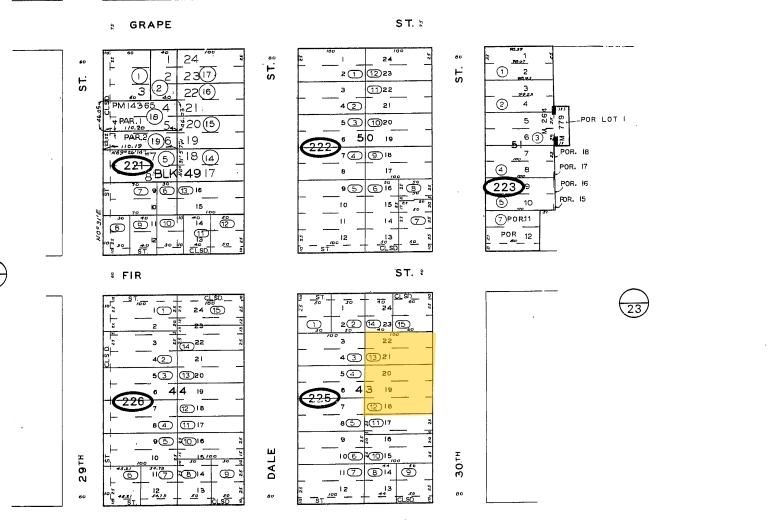 Mapa de la parcela - 1834-1840 30th St