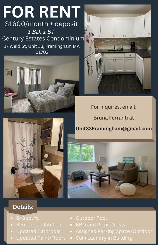 17 Weld St Unit 33, Framingham, MA 01702 - Condo for Rent in Framingham ...