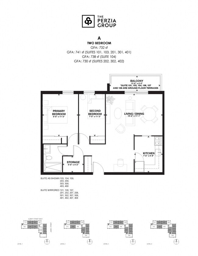 Plan d'étage - 615 Albert St. W.