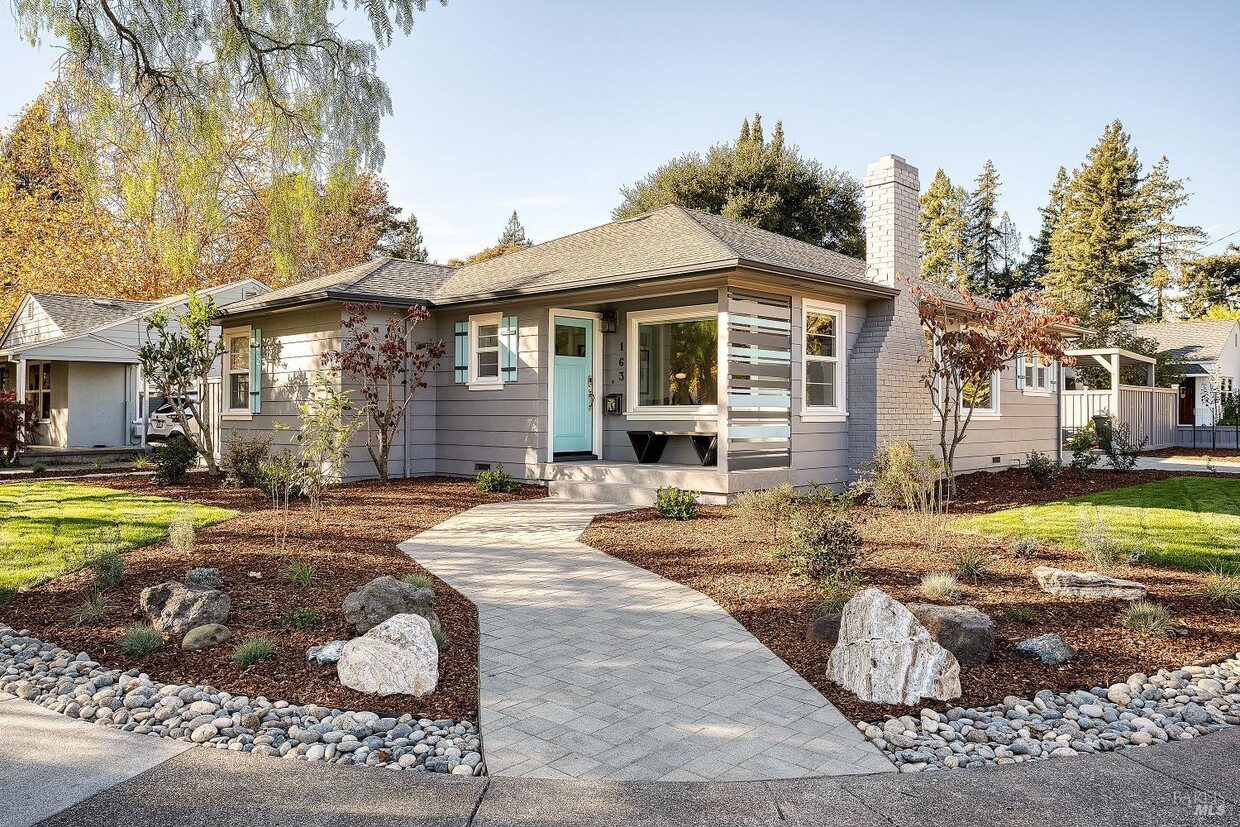 Front entry new paver walkway & landscape - 163 California Ave