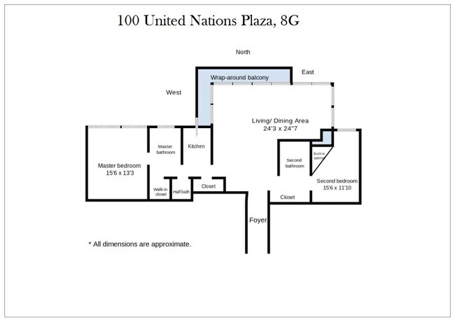 Plano de planta - 100 United Nations Plz