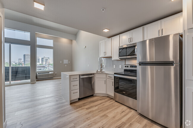 Loft Kitchen and Balcony - Cal Ave