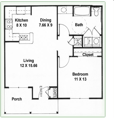 1HAB/1BA - Lake Haven