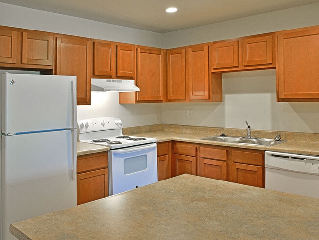 The open kitchen in Grand Bend Club Apartments. - Grand Bend Club Apartments
