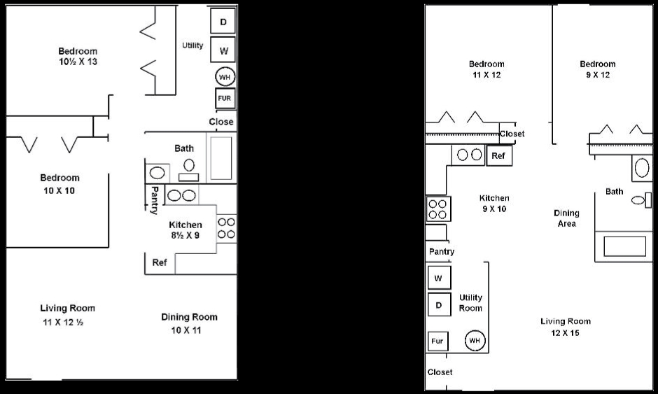 2BR/1BA - Lakewood Apartments