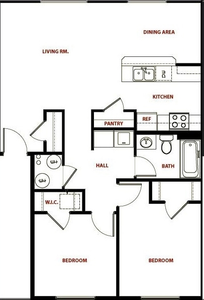 2HAB/1BA - Brookside Park Apartments