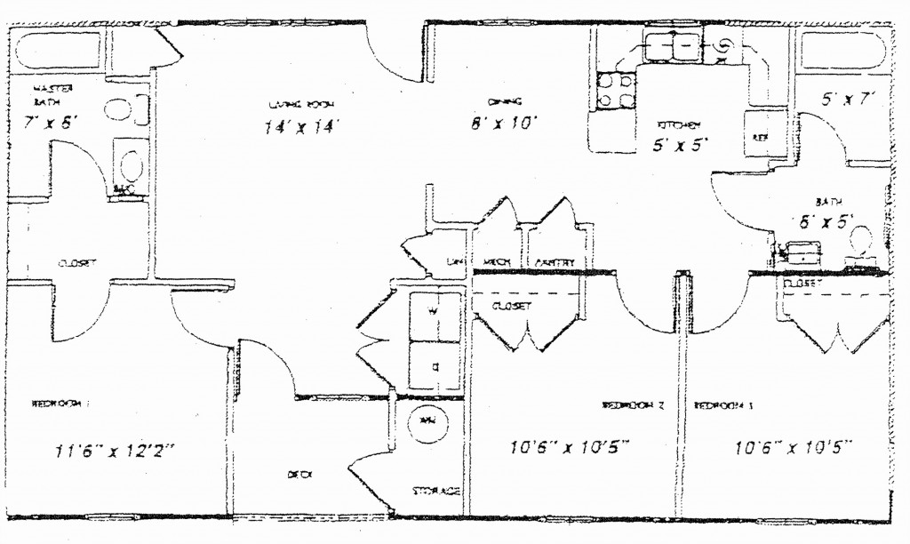 Plano de planta - Paladin Village Apartment Homes