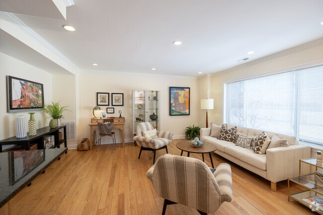 1BR, 1BA - 827SF - Living Room - 20 Thornton Rd Townhomes