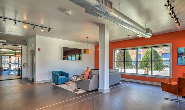 Resident Lounge with Media and Coffee Station. - The Atlantic McKinney Ranch