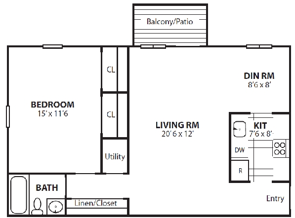 1HAB/1BA - Beechwood Gardens