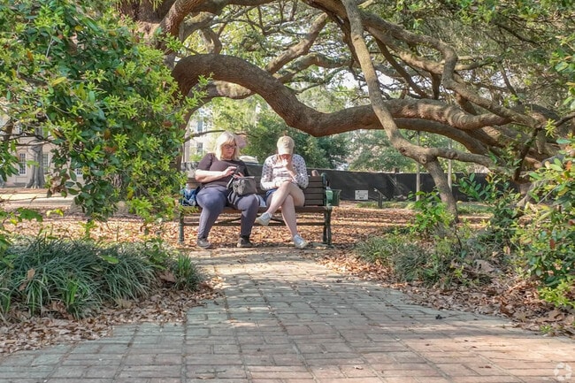 The USC Horshoe has dozens of benches to relax and have some reading time.