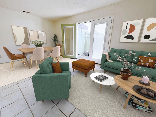 Sala de estar y comedor abiertos - 2802 Westhill Dr