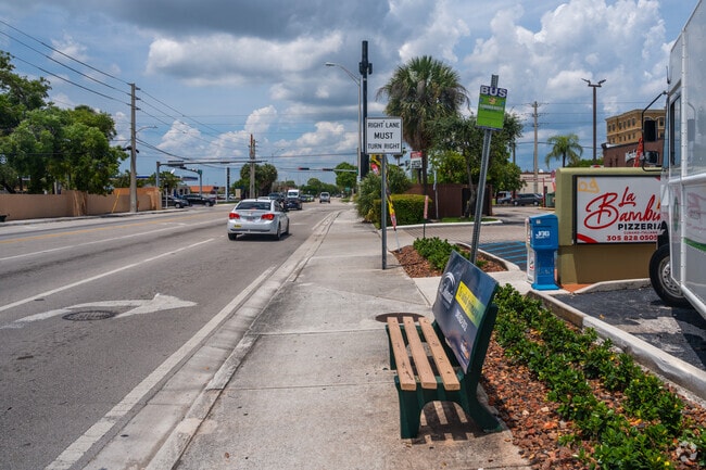 Lakebelle offers bus stops with benches and have a local line called The Hialeah Express.