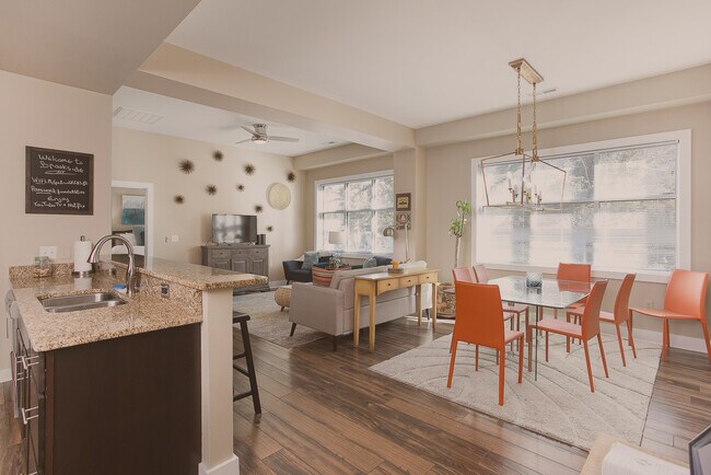 Living Room and Dining Area - 1000 Brookside Dr