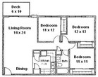 3 bedrooms or 2 bed w/office