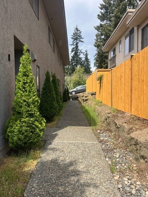 New fence & Walkway to entry - 10320 NE 186th St