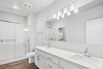1.1A 1BR, 1BA - 819SF - Primary Bathroom - Watermark at The Grove