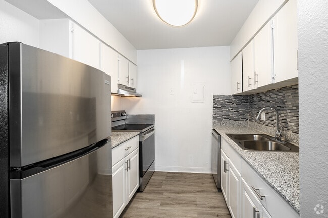 2BR, 1BA - 800SF - Kitchen - Sierra Vista - 2023 Specials on our Newly Renovated apartment homes!