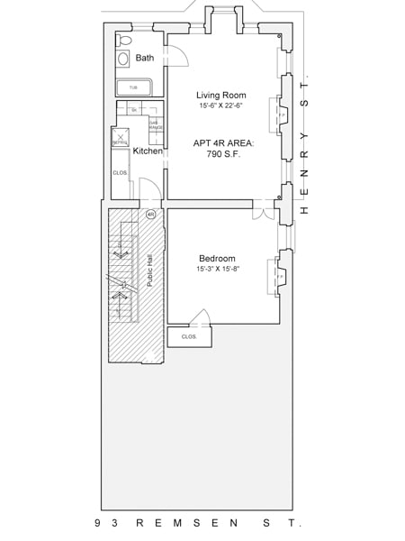 Floorplan - 93 Remsen Street Apartments