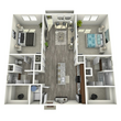 Two Bedroom / Two Bath