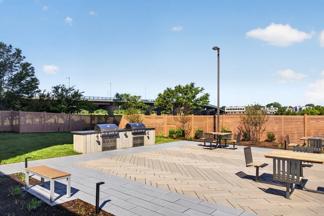 Enclosed Courtyard with Grils - Neponset Landing