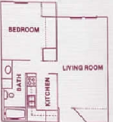 1BR/1BA - La Colonia