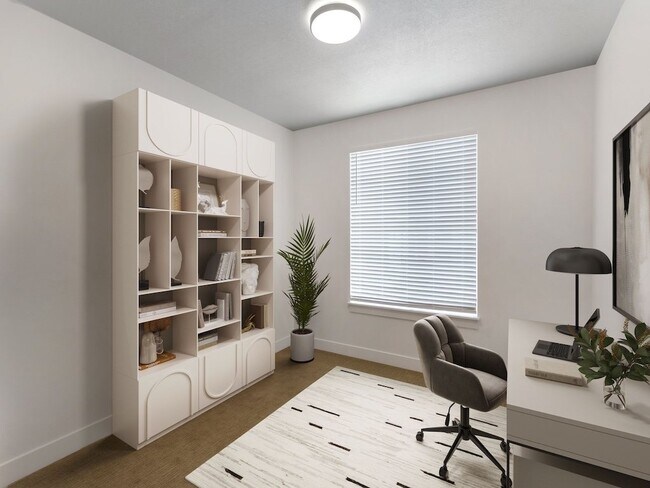 Dormitorio con ventana - The Atlas Apartments