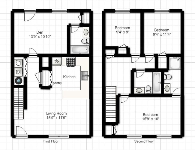 Rutherford Townhomes 3 Bedroom w/Den 3 Bat... - Rutherford Townhomes 3 Bedroom w/Den 3 Bat...