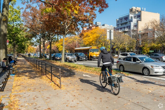 Kensington has bike lanes so bikers can safely get around city.