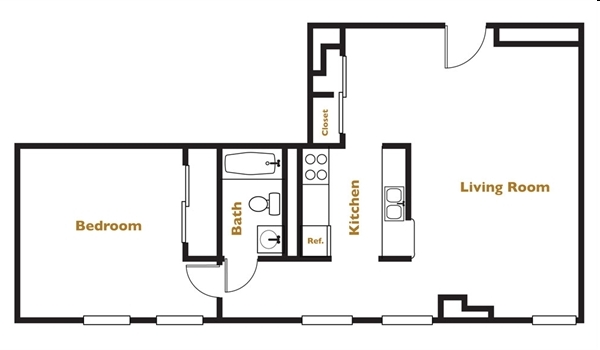 1BR/1BA - Orchestra Place