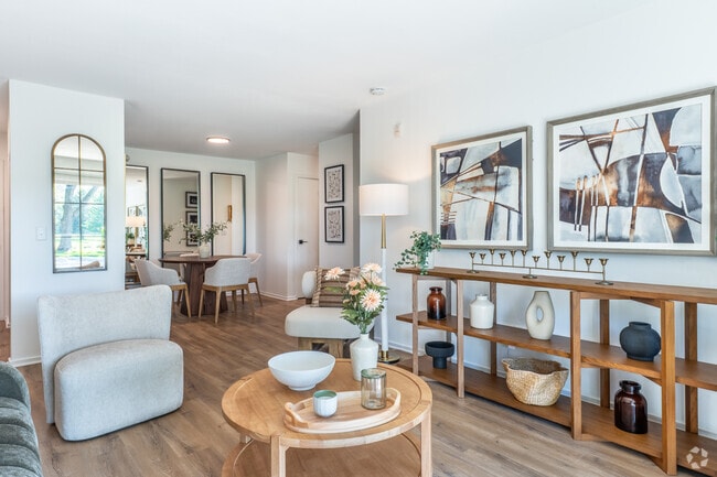 2BR, 1BA - 840SF - Living Room - ReNew at the Greens