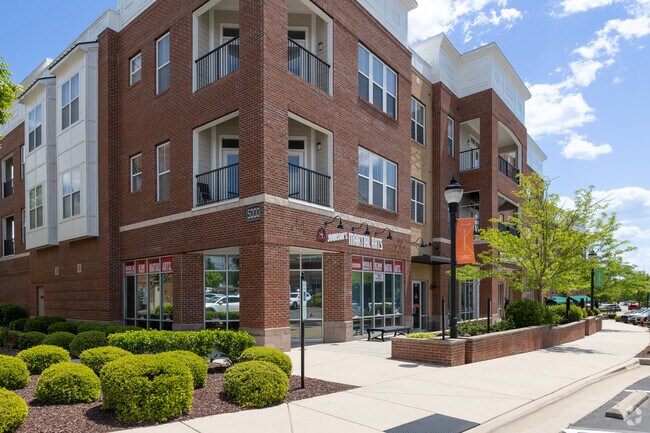 Condos above and shops below at Grace Park in Morrisville.