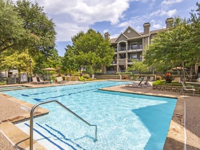 Resort Style Pool with lounge seating - The Pavilions