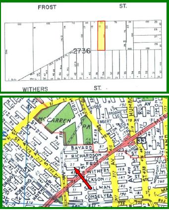 Mapa de ubicación y de parcela - 32 Frost St