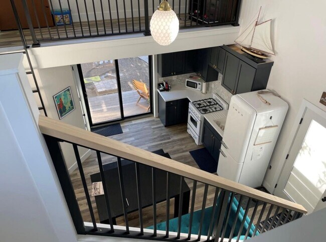 View from the loft on the living room - 513 Second St