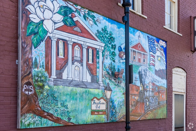 Murals by local artists are on display throughout Fairburn.