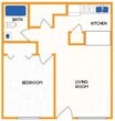 1 Bed 1 Bath