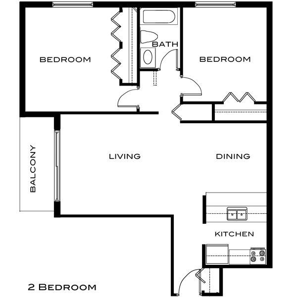 Plano de planta - Buena Vista Apartments & Townhomes