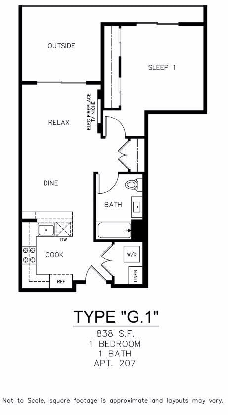 Building Photo - Type: G1 | 1 Bedroom | 1 Bathroom