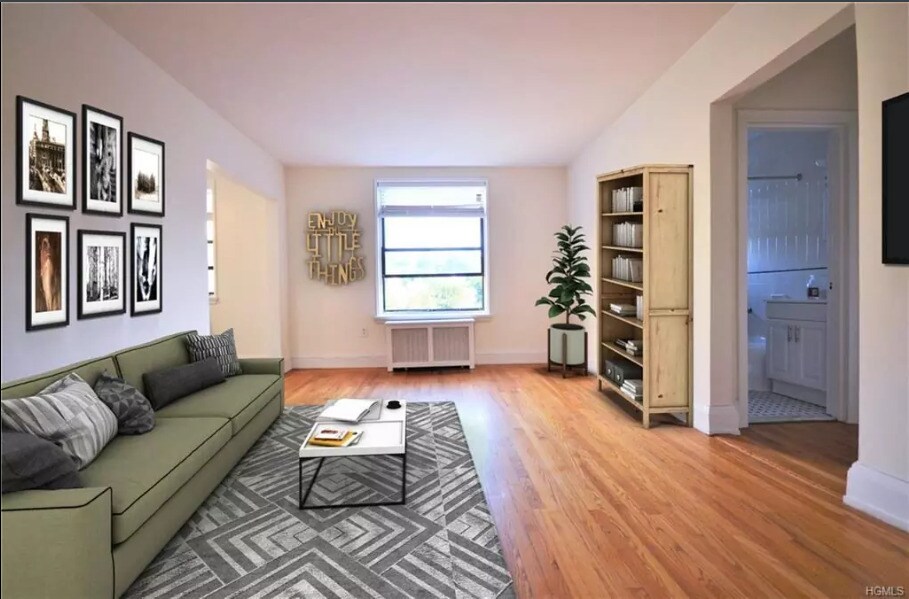 Living Room, virtually staged - 1 Elm St